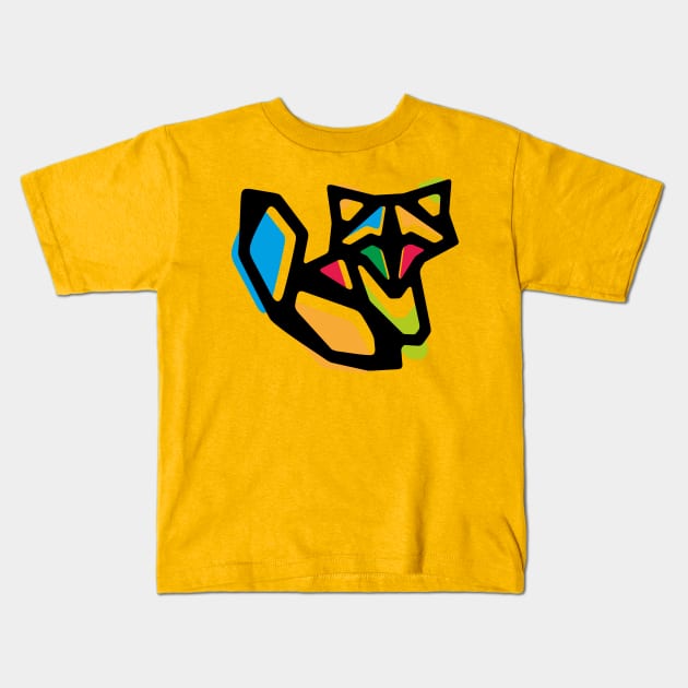 Rainbow Anigami Fox Kids T-Shirt by XOOXOO